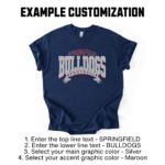 Custom Football Team Shirt, Personalized Football Mascot T Shirt, High School Football Tee,  Game Day Football Shirt, Custom Football Shirt - Image 4