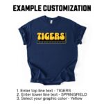 Custom School Mascot Shirt, Personalized Sports Team Shirt, School Spirit Tee, Custom Team T Shirt, High School T-Shirt, School Staff TShirt - Image 4