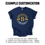 Custom Football Team Shirt, Personalized Football Mascot T Shirt, High School Football Tee,  Game Day Football Shirt, Custom Football Shirt - Image 4