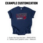 Custom Football Team Shirt, Personalized Football Mascot T Shirt, High School Football Tee,  Game Day Football Shirt, Custom Football Shirt - Image 4