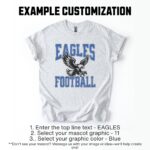Personalized Football Mascot T Shirt, Custom Football Team Shirt, High School Football Tee,  Game Day Football Shirt, Custom Football Shirt - Image 3
