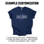 Custom Football Team Shirt, Personalized Football Mascot T Shirt, High School Football Tee,  Game Day Football Shirt, Custom Football Shirt - Image 4