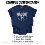 Custom Football Team Shirt, Personalized Football Mascot T Shirt, High School Football Tee,  Game Day Football Shirt, Custom Football Shirt - Image 4