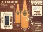 Personalized Beer Opener Fathers Day Gift For Dad, Custom Wall Mounted Beer Bottle Opener Wood Sign Gift for Him, Man Cave Bar Decoration - Image 6