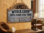Custom Garage Sign: Personalized Wood Sign for Dad, Grandpa - Image 4