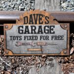 Custom Garage Sign: Personalized Wood Sign for Dad, Grandpa