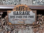 Custom Garage Sign: Personalized Wood Sign for Dad, Grandpa