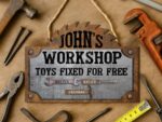 Custom Garage Sign: Personalized Wood Sign for Dad, Grandpa - Image 7