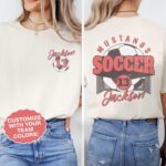 Custom Soccer Mom TShirt, Soccer Season T-Shirt, Name and Number Game Day Tee, Personalized School Team T Shirt, Senior Mom Shirt