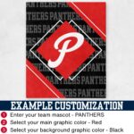 Custom Team Blanket, School Sport Team Logo Personalized Blanket, College Dorm Fleece, Personal Team Gift, Senior Night Graduation Gift (Copy) - Image 5