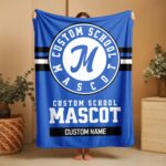 Custom Team Blanket, School Sport Team Logo Personalized Blanket With Name, College Dorm Fleece, Personal Team Gift, Senior Graduation Gift - Image 4