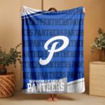Custom Team Blanket, School Sport Team Logo Personalized Blanket, College Dorm Fleece, Personal Team Gift, Senior Night Graduation Gift