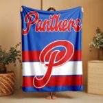 Handmade Custom Team Blanket, School Sport Team Logo Personalized Blanket, College Dorm Fleece, Personal Team Gift, Senior Night Graduation Gift