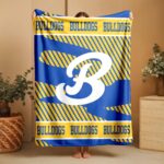 Custom Team Blanket, School Sport Team Logo Personalized Blanket, College Dorm Fleece, Personal Team Gift, Senior Night Graduation Gift