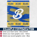 Custom Team Blanket, School Sport Team Logo Personalized Blanket, College Dorm Fleece, Personal Team Gift, Senior Night Graduation Gift - Image 5
