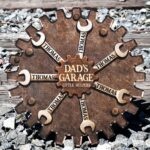 Custom Garage Sign For Fathers Day Gift For Dad, Grandkids Name Sign For Grandpa Gift, Family Gift for Grandpa, Personalized Workshop Sign