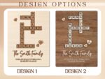 Personalized Family Name Puzzle Sign: Custom Wood Crossword, Grandparent Gift - Image 11
