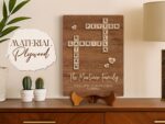 Personalized Family Name Puzzle Sign: Custom Wood Crossword, Grandparent Gift - Image 6