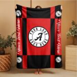 Custom Team Blanket, School Sport Team Logo Personalized Blanket, College Dorm Fleece, Personal Team Gift, Senior Night Graduation Gift