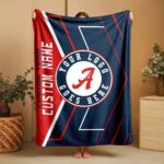Custom Team Blanket, School Sport Team Logo Personalized Blanket, College Dorm Fleece, Personal Team Gift, Senior Night Graduation Gift - Image 2