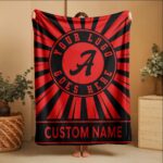 Custom Team Blanket, School Sport Team Logo Personalized Blanket With Name, College Dorm Fleece, Personal Team Gift, Senior Graduation Gift - Image 2