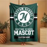 Custom Team Blanket, School Sport Team Logo Personalized Blanket With Name, College Dorm Fleece, Personal Team Gift, Senior Graduation Gift - Image 2