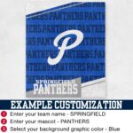 Custom Team Blanket, School Sport Team Logo Personalized Blanket, College Dorm Fleece, Personal Team Gift, Senior Night Graduation Gift - Image 5