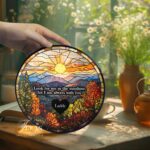 Memorial Stained Glass Suncatcher, Lightcatcher Loss Of Dad, Window Decor Gift for Dad, Gif for Mother'sm, Sympathy Gift Memorial Suncatcher - Image 3