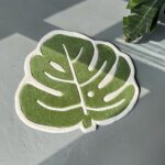 Handcrafted Monstera Leaf Rug: Green Plant Lover Gift (22”) - Image 10