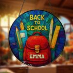 Personalized Teacher Stained Glass Hanging Sign, Teacher Suncatcher, Name Gift for Teacher, Disco Ball Classroom Decor, Gift Window Hanging - Image 2