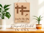 Personalized Family Name Puzzle Sign: Custom Wood Crossword, Grandparent Gift - Image 7