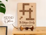 Personalized Family Name Puzzle Sign: Custom Wood Crossword, Grandparent Gift - Image 3