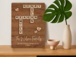 Personalized Family Name Puzzle Sign: Custom Wood Crossword, Grandparent Gift - Image 4