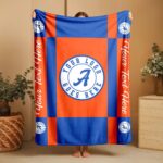 Custom Team Blanket, School Sport Team Logo Personalized Blanket, College Dorm Fleece, Personal Team Gift, Senior Night Graduation Gift - Image 3