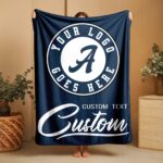 Custom Team Blanket, School Sport Team Logo Personalized Blanket With Name, College Dorm Fleece, Personal Team Gift, Senior Graduation Gift - Image 2