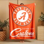 Custom Team Blanket, School Sport Team Logo Personalized Blanket With Name, College Dorm Fleece, Personal Team Gift, Senior Graduation Gift - Image 3
