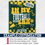Custom Football Mom Blanket with Player Name, Personalized Football Mama Blanket, Game Day Football Bleacher Blanket, Gift for Mom - Image 4