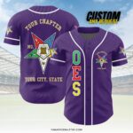 Customize Order of the Eastern Star OES Pentagon Down AF&AM Baseball Jersey Shirt - Image 6