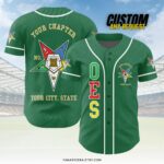 Customize Order of the Eastern Star OES Pentagon Down AF&AM Baseball Jersey Shirt