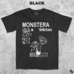 Monstera Deliciosa Y2K Collage Plant T-Shirt, Vintage Botanical Graphic Tee, Retro Indoor Houseplant Streetwear Naturecore Shirt, Unisex Top - Image 2