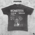 Monstera Deliciosa Y2K Collage Plant T-Shirt, Vintage Botanical Graphic Tee, Retro Indoor Houseplant Streetwear Naturecore Shirt, Unisex Top - Image 4