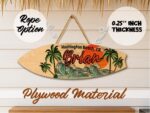 Custom Surf Gift for Surf Lover Gift, Surf Sign Gift for Surfers, Surf Board Keychain Gift, Surfing Gift Surf Board Magnet Surf Board Decor - Image 6