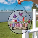 Custom Family Name Suncatcher Ornament, Personalized Family Members Suncatcher, Window Hanging Decor, Gift Idea for Family, Friend, College