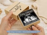 Baby Reveal Box For Husband Gift, Custom Pregnancy Announcement Gift For Grandparent Reveal Keepsake Gift, Photo Ultrasound Frame Reveal Box