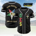 Customize Order of the Eastern Star OES Pentagon Down AF&AM Baseball Jersey Shirt - Image 5