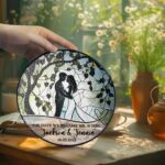 Wedding Stained Glass Sun Catcher, Ornament Bride and Groom, Ornament Light Catcher, Mr & Mrs Couples Gift Bridal Shower, Wedding Gift