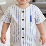 Custom Kids & Youth Name and Number Pinstripe Baseball Jersey Sports Team Personalized Jersey Size 6 Month to 10 Years Made in USA