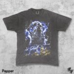 Howling Wolves Moon Lightning T-Shirt, Vintage Wolf Pack Tee, Retro Graphic Nature Shirt, Wild Animal Lover Gift, Y2K Grunge Streetwear Top