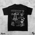 Da Vinci Vitruvian Man Vintage T-Shirt, Anatomical Sketch Retro Art Tee, Italian Renaissance Drawing, Grunge Science Graphic Shirt, Unisex - Image 4