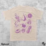 Vintage Fruit Tattoo Style Graphic T-Shirt, Retro Flash Art Ink Tee, Apple Banana Orange Pineapple Shirt, Funky Y2K 90s Aesthetic Top - Image 4